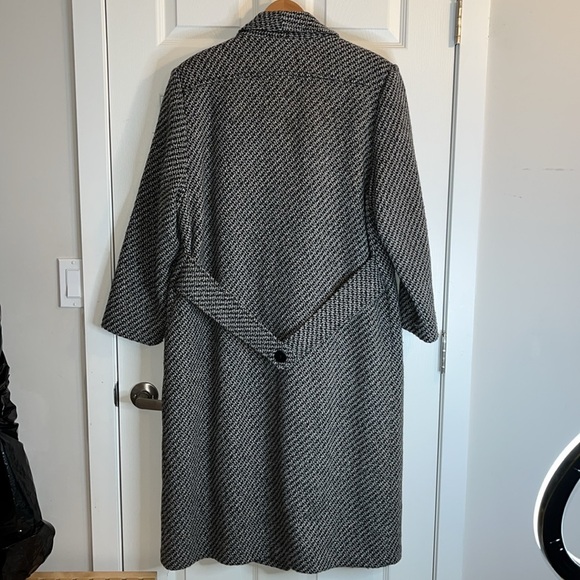 Xception Vintage Canadian made oversized L XL wool blend coat tweed - Picture 3 of 16